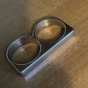 Silver Men's Double Ring